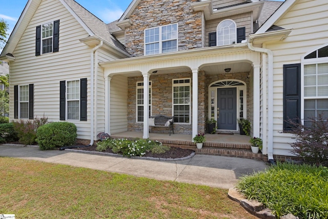 6 Mandarin Cir, Taylors, SC 29687 - view of front of house with a porch and stone siding