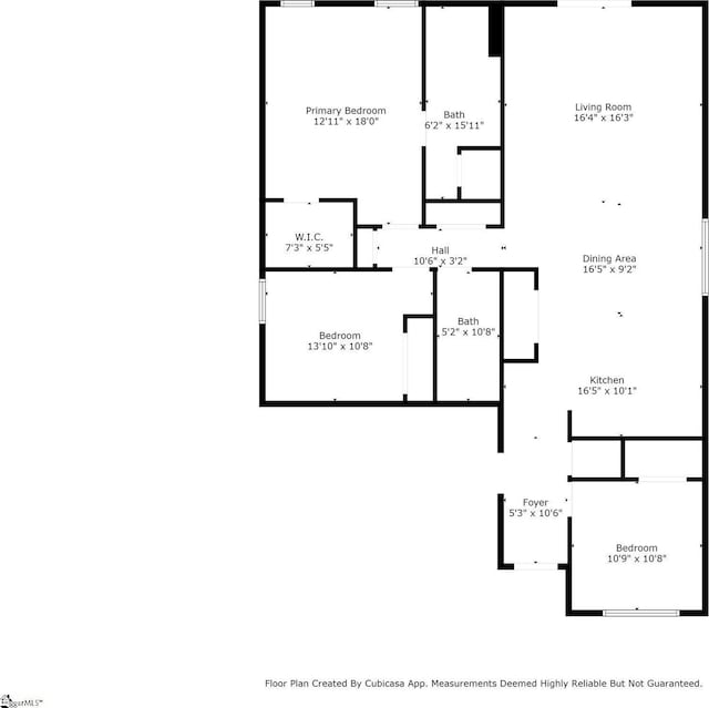 259 Millen Dr, Woodruff, SC 29388 - view of room layout