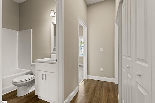1231 Apalache St, Greer, SC 29651 - full bathroom with vanity, wood finished floors, and shower / tub combination