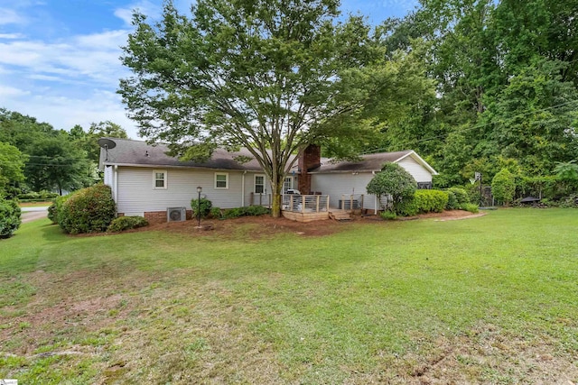 217 Devenger Rd, Greer, SC 29650 - rear view of house featuring a yard and a chimney