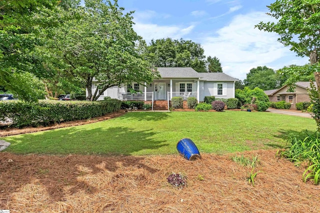 217 Devenger Rd, Greer, SC 29650 - view of front of property featuring covered porch and a front yard