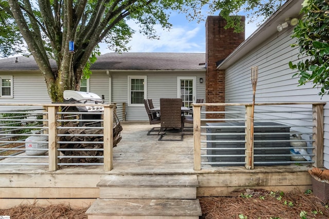 217 Devenger Rd, Greer, SC 29650 - wooden deck featuring outdoor dining space