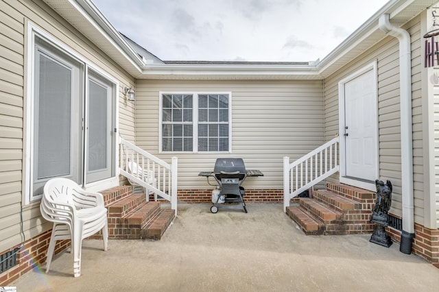 110 Baldwin Pl, Easley, SC 29642 - view of patio with entry steps and a grill