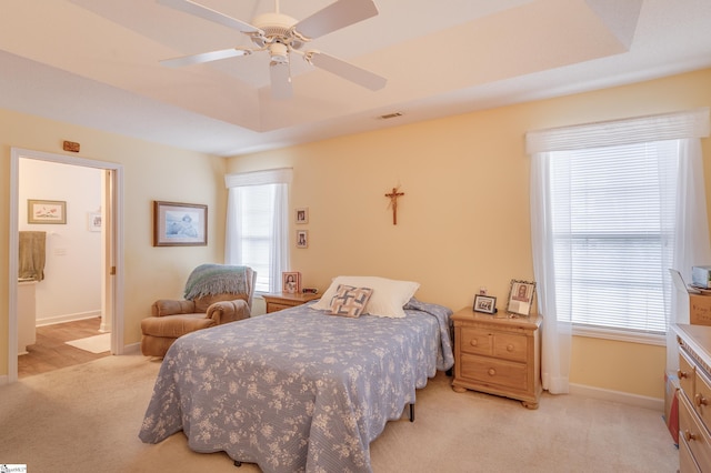 110 Baldwin Pl, Easley, SC 29642 - bedroom with light colored carpet and ceiling fan
