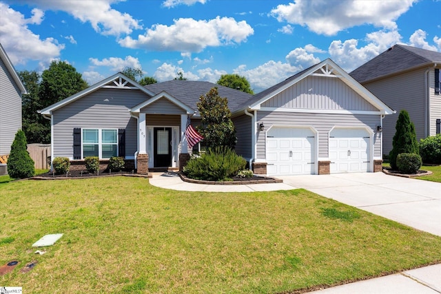 505 E Czardas Way, Woodruff, SC 29375 - craftsman-style house with brick siding, a garage, driveway, and a front lawn