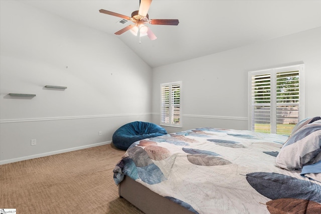505 E Czardas Way, Woodruff, SC 29375 - carpeted bedroom with lofted ceiling and ceiling fan