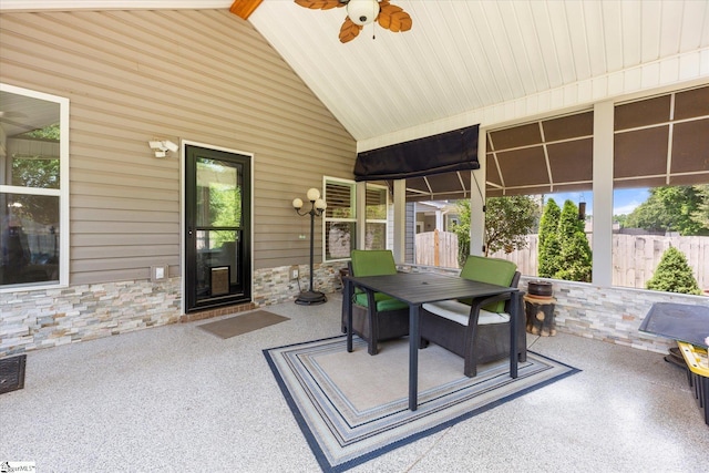 505 E Czardas Way, Woodruff, SC 29375 - view of patio featuring ceiling fan and outdoor dining space