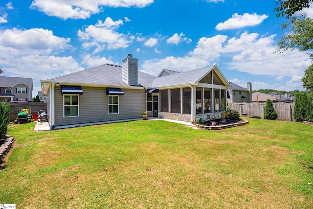 505 E Czardas Way, Woodruff, SC 29375 - back of property with a chimney and a sunroom