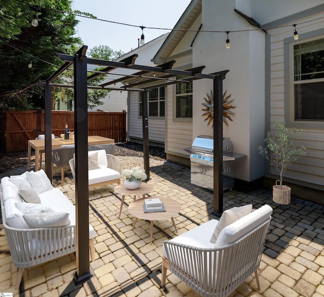 101 Stonewash Way, Greer, SC 29650 - view of patio with area for grilling, a pergola, and an outdoor hangout area