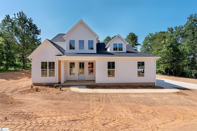 293 Pine Hills Rd, Woodruff, SC 29388 - modern farmhouse style home featuring covered porch and board and batten siding