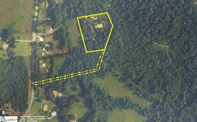 458A Bates Crossing Rd, Travelers Rest, SC 29690 - map / location featuring property boundaries highlighted