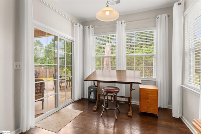 710 Westwood Rd, Lyman, SC 29365 - home office with dark wood-style floors