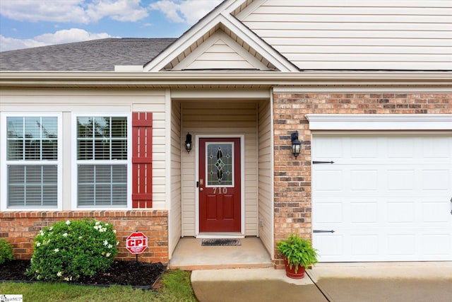 710 Westwood Rd, Lyman, SC 29365 - entrance to property featuring brick siding and roof with shingles