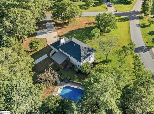 612 Walnut Way, Anderson, SC 29626 - view from above of property featuring a pool area
