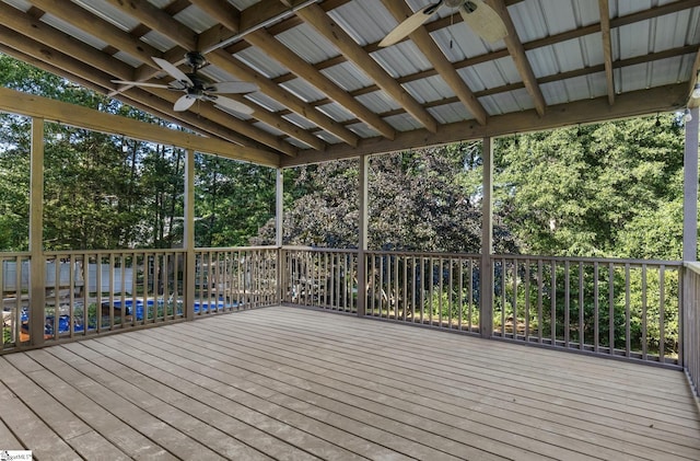 612 Walnut Way, Anderson, SC 29626 - wooden deck with ceiling fan