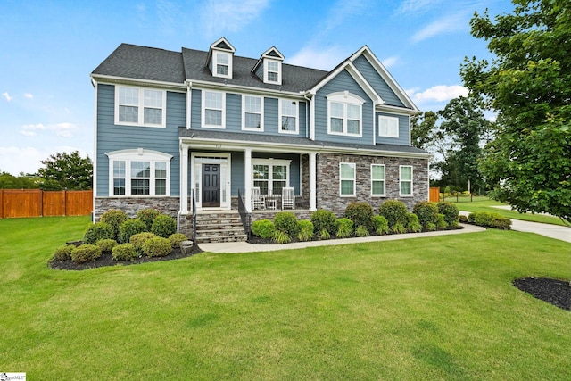 430 Cloverland Ln, Duncan, SC 29334 - view of front facade featuring covered porch and stone siding