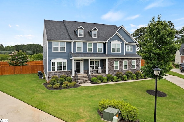 430 Cloverland Ln, Duncan, SC 29334 - view of front of house with a porch and stone siding