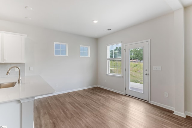 125 Magnolia St, Reidville, SC 29388 - unfurnished dining area featuring light wood-style flooring and recessed lighting