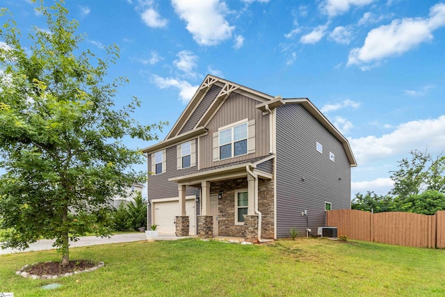 177 Viewmont Dr, Duncan, SC 29334 - craftsman-style house featuring stone siding, a garage, concrete driveway, and board and batten siding