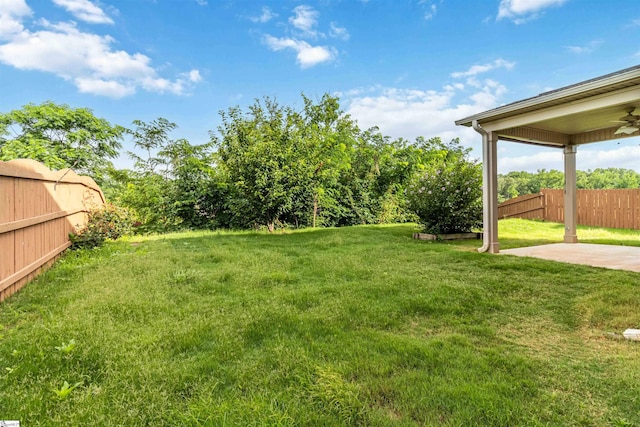 177 Viewmont Dr, Duncan, SC 29334 - view of yard with ceiling fan and a patio area