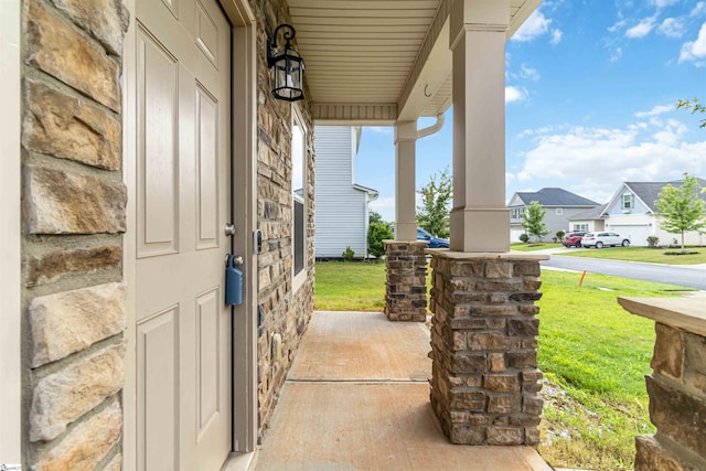 177 Viewmont Dr, Duncan, SC 29334 - porch with a residential view and a yard