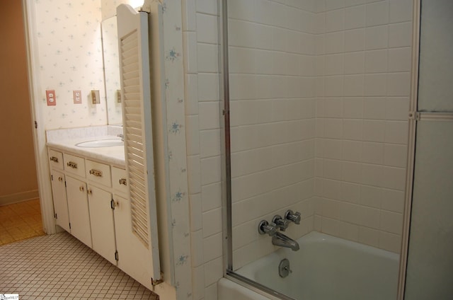 16 Heathwood Cir, Taylors, SC 29687 - full bathroom with vanity, shower / bathtub combination, and tile patterned flooring