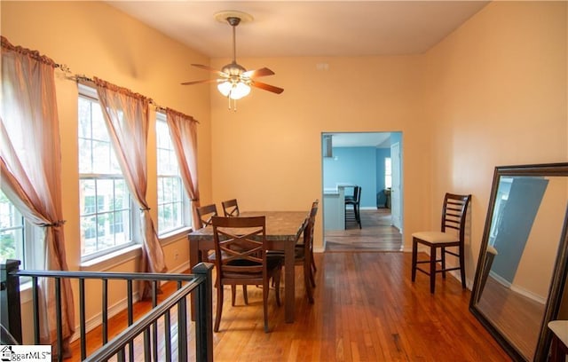 124 Grand Oak Dr, Pendleton, SC 29670 - dining space featuring wood finished floors and ceiling fan