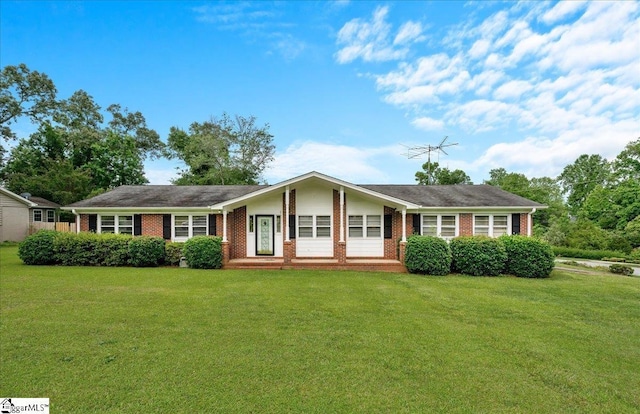 200 Camille St, Easley, SC 29642 - ranch-style home featuring brick siding and a front lawn