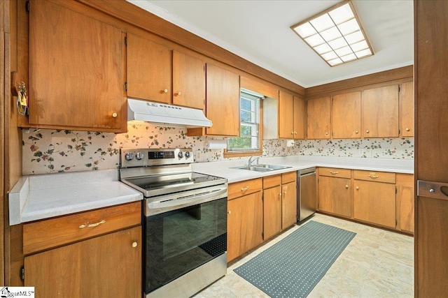 200 Camille St, Easley, SC 29642 - kitchen featuring appliances with stainless steel finishes, custom exhaust hood, and light countertops