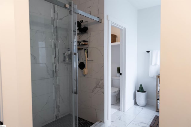140 Holmes Dr, Spartanburg, SC 29303 - full bath with marble finish floors and a marble finish shower