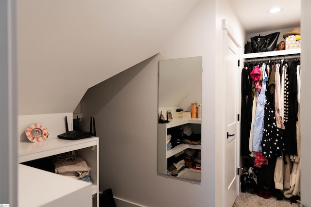 140 Holmes Dr, Spartanburg, SC 29303 - spacious closet with vaulted ceiling and carpet