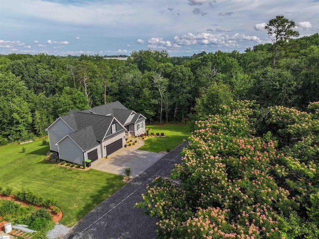 140 Holmes Dr, Spartanburg, SC 29303 - view from above of property with a heavily wooded area