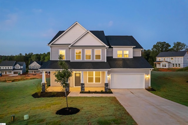 913 Wild Pine Ct, Duncan, SC 29334 - view of front of property featuring driveway, a front lawn, and a garage