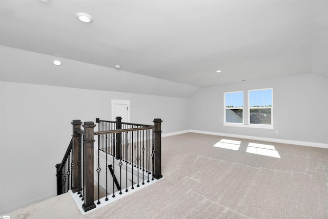 913 Wild Pine Ct, Duncan, SC 29334 - additional living space with lofted ceiling, carpet, and recessed lighting