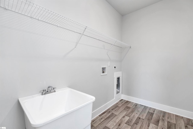 913 Wild Pine Ct, Duncan, SC 29334 - laundry area featuring electric dryer hookup, light wood-style flooring, and washer hookup