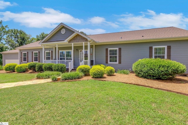 1893 Lake Cunningham Rd, Greer, SC 29651 - single story home featuring a front lawn and covered porch