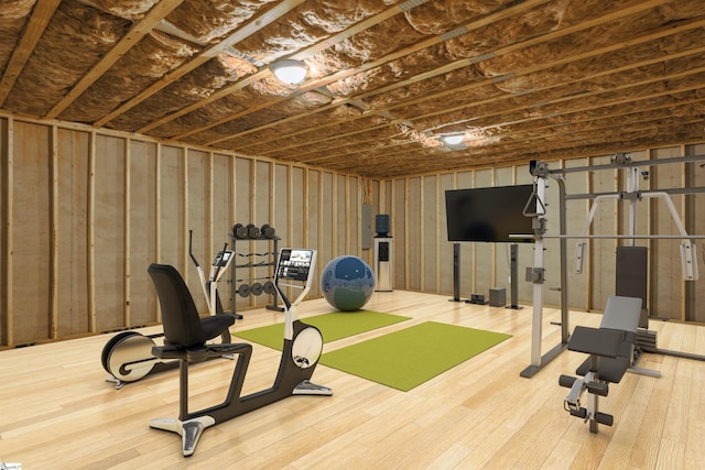 18003 Clermont Cir, Seneca, SC 29678 - exercise area featuring wood finished floors