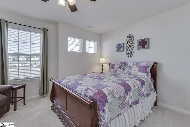 9 Table Mountain Trl, Greer, SC 29651 - bedroom featuring light colored carpet and ceiling fan