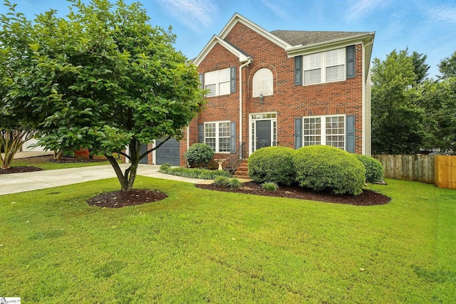 108 Myrtle Way, Greer, SC 29650 - colonial house with brick siding and concrete driveway