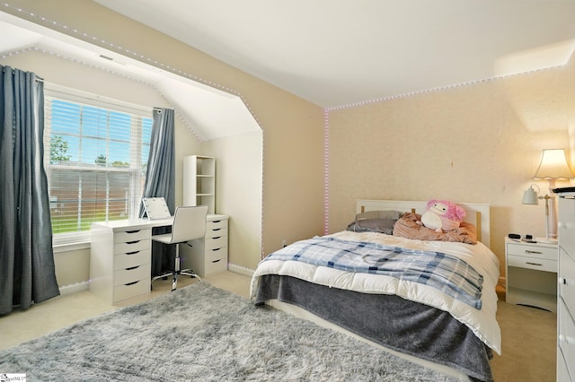 108 Myrtle Way, Greer, SC 29650 - bedroom with light carpet and vaulted ceiling