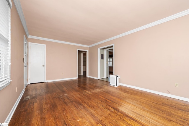 106 Thackston St, Fountain Inn, SC 29644 - spare room with crown molding and wood finished floors