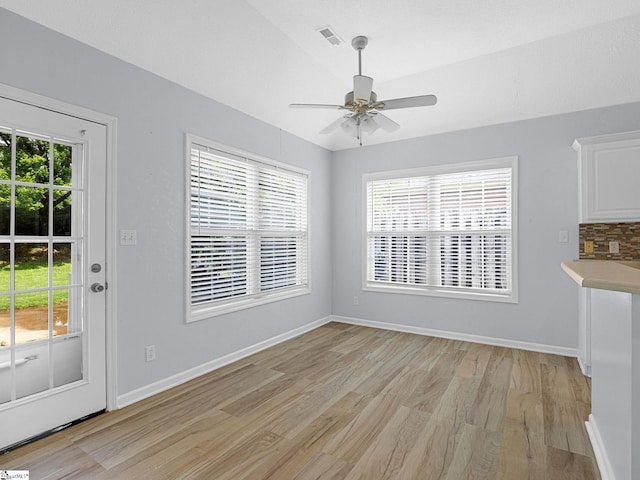 68 Arbours W Ln, Moore, SC 29369 - unfurnished dining area with light wood finished floors and a ceiling fan