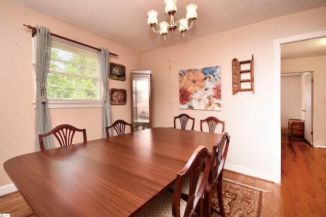 204 Jasper St, Easley, SC 29640 - dining room featuring wood finished floors and a chandelier