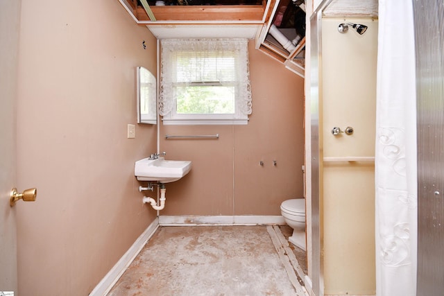 204 Jasper St, Easley, SC 29640 - bathroom featuring toilet and concrete flooring