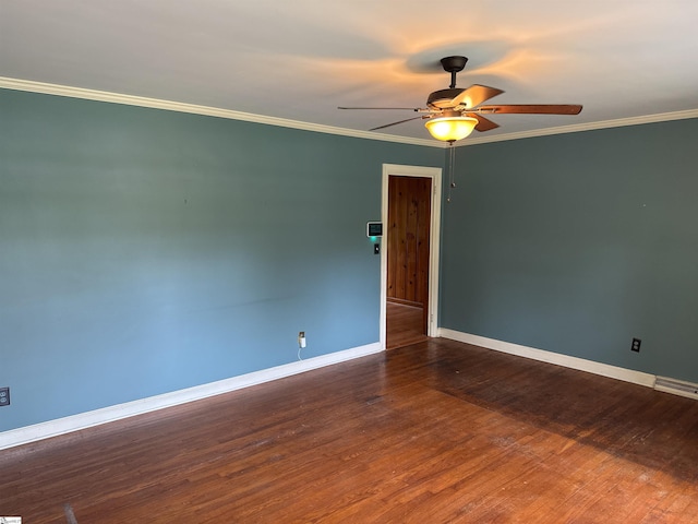2 Runion Dr, Taylors, SC 29687 - unfurnished room with ceiling fan, wood finished floors, and crown molding