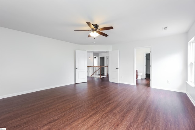 515 Etowah Dr, Roebuck, SC 29376 - empty room with ceiling fan and dark wood-style flooring