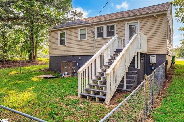 721 Central St, Iva, SC 29655 - back of house with a fenced backyard