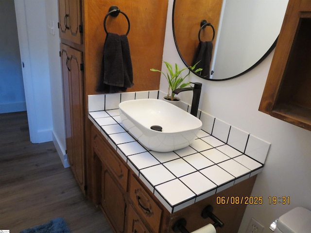 2551 Compton Bridge Rd, Inman, SC 29349 - bathroom with wood finished floors and vanity