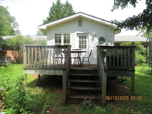 2551 Compton Bridge Rd, Inman, SC 29349 - rear view of property with a deck and a yard