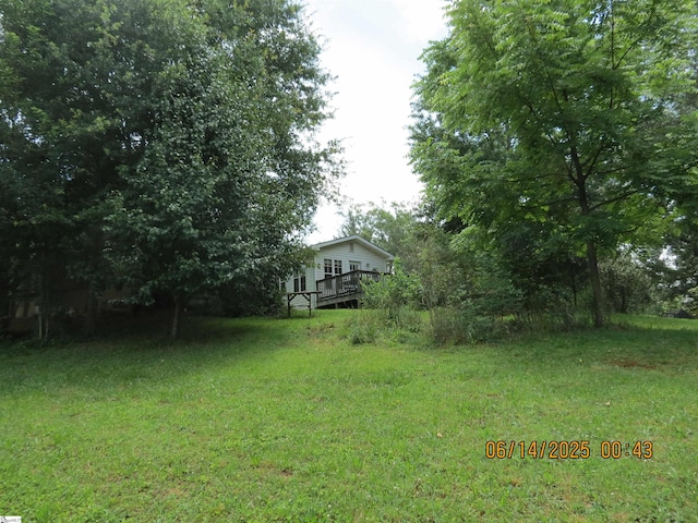 2551 Compton Bridge Rd, Inman, SC 29349 - view of green lawn with a deck